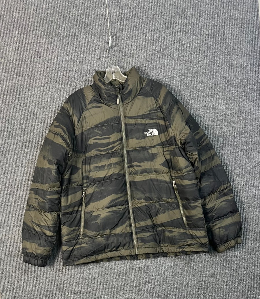 The North Face Hydrenalite Down Printed Jacket Mens XL Green Black 600 Fill
